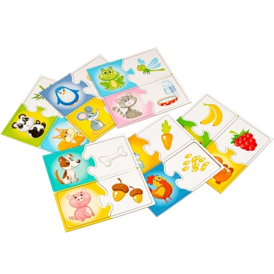 Настольная игра Пазлы Кто и что ест Bondibon ВВ3918