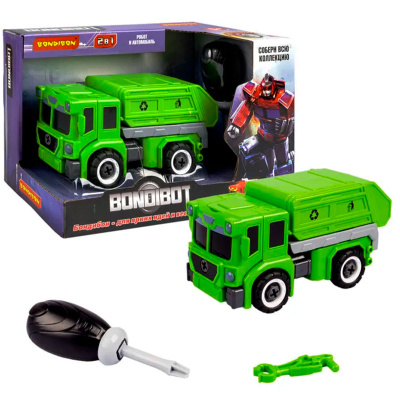 Игрушка Трансформер-конструктор Bondibot мусоровоз Bondibon ВВ5257 2