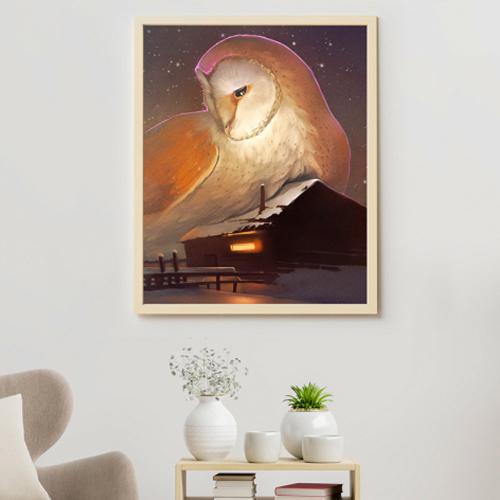 Картина по номерам 40х50 Ночная сова сипуха Molly HR0525 фото 3